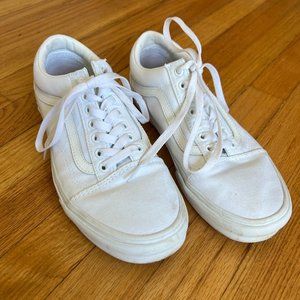 Vans White Old Skool Core Classics Size 10 WIDE